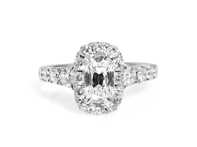 Henri Daussi Cushion Cut Diamond Engagement Ring