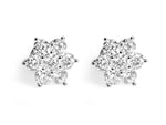 2.12ctw Diamond Flower Shape Stud Earrings - HANIKEN JEWELERS NEW-YORK