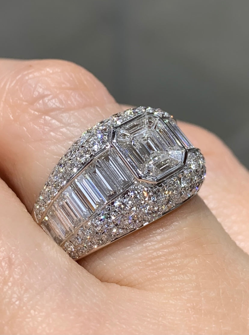 Diamond Fancy Right Hand Ring 2.70ctw