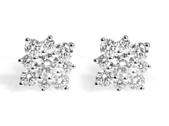 Diamond Star Shape Earrings 1.40ctw - HANIKEN JEWELERS NEW-YORK
