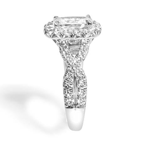 Henri Daussi Cushion Cut GIA certified Engagement Ring