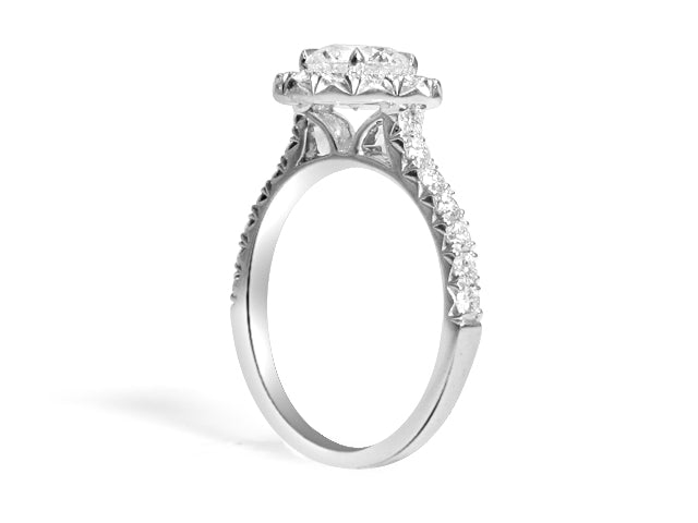 Henri Daussi 1.66 CT T.W. GIA certified Round Brilliant Cut Diamond Ring