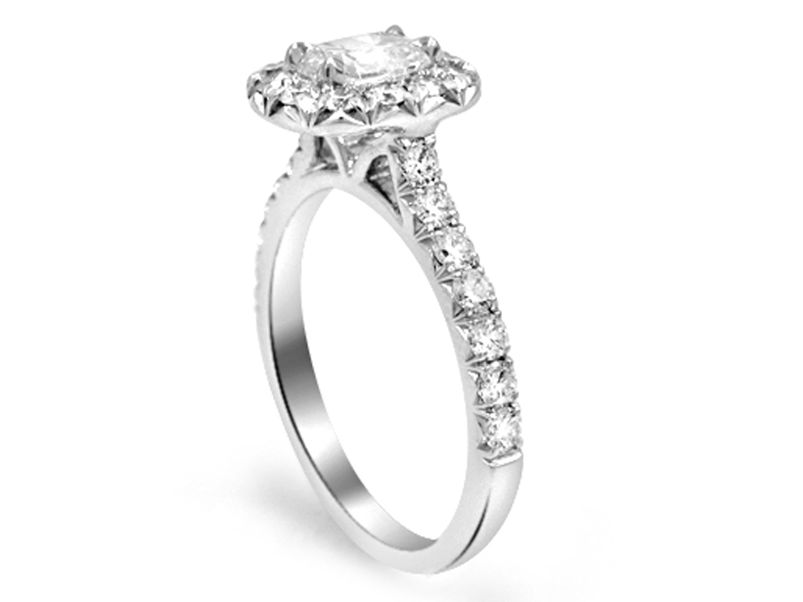 Henri Daussi Signed 1.20ct tw Diamond Engagement Anniversary Ring