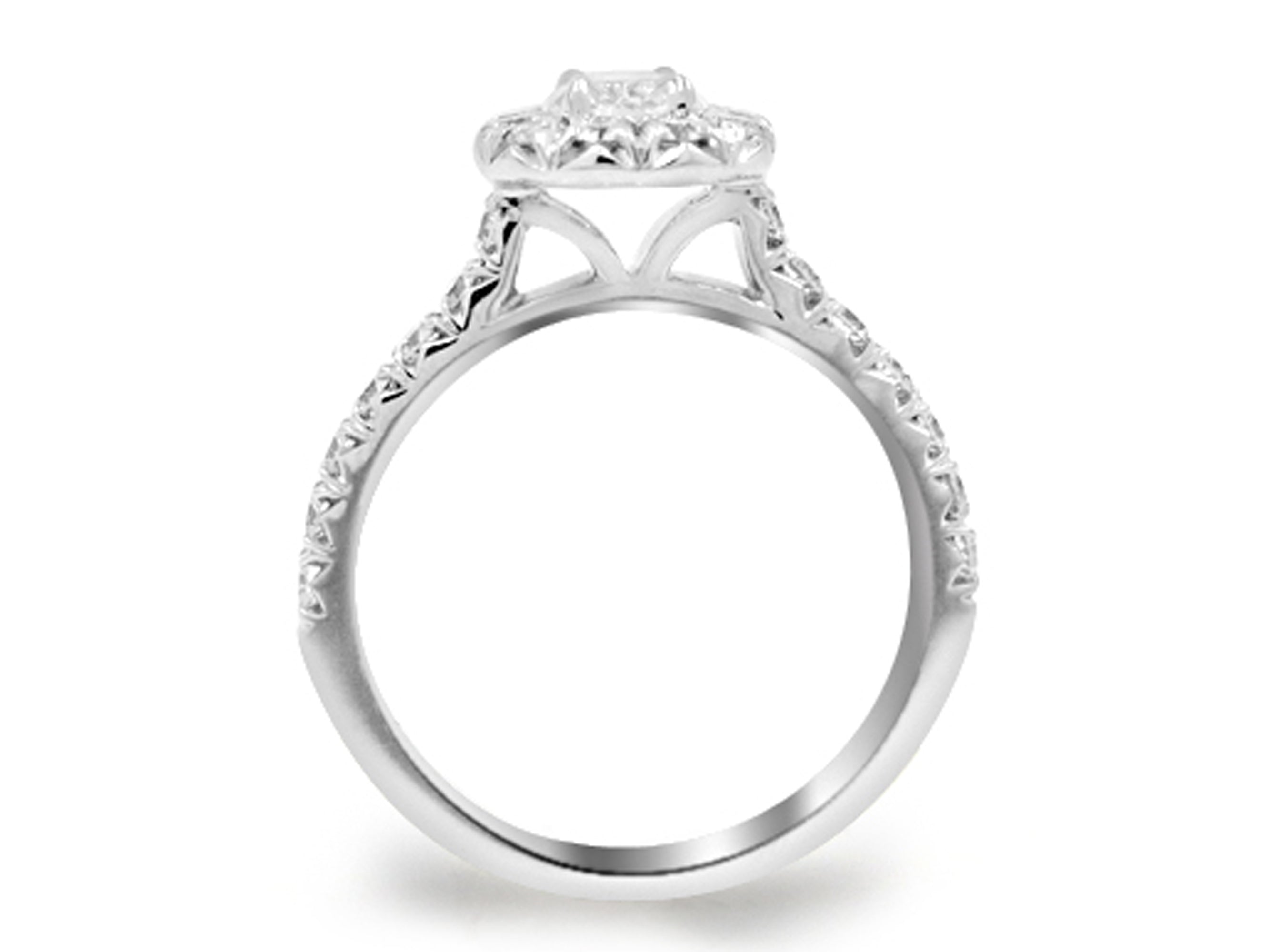 Henri Daussi Signed 1.20ct tw Diamond Engagement Anniversary Ring