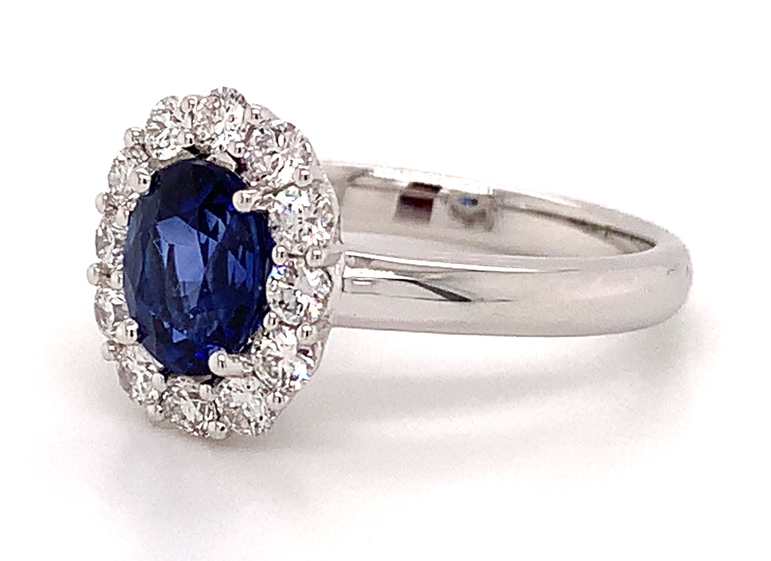 Silver 925 Original 1 Carat Brilliant Cut Diamond Test Past Royal Blue  Cushion Moissanite Wedding Ring Real Gemstone Jewelry - Rings - AliExpress