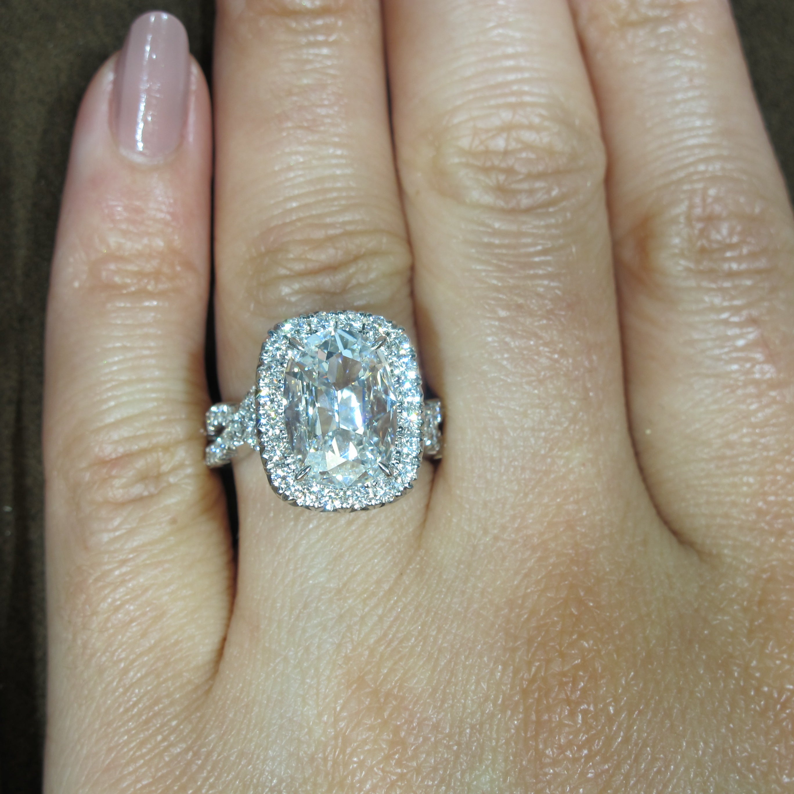 Henri Daussi Designer Signed GIA Certified Totaling 4.59cts Diamond  Engagement Anniversary Ring