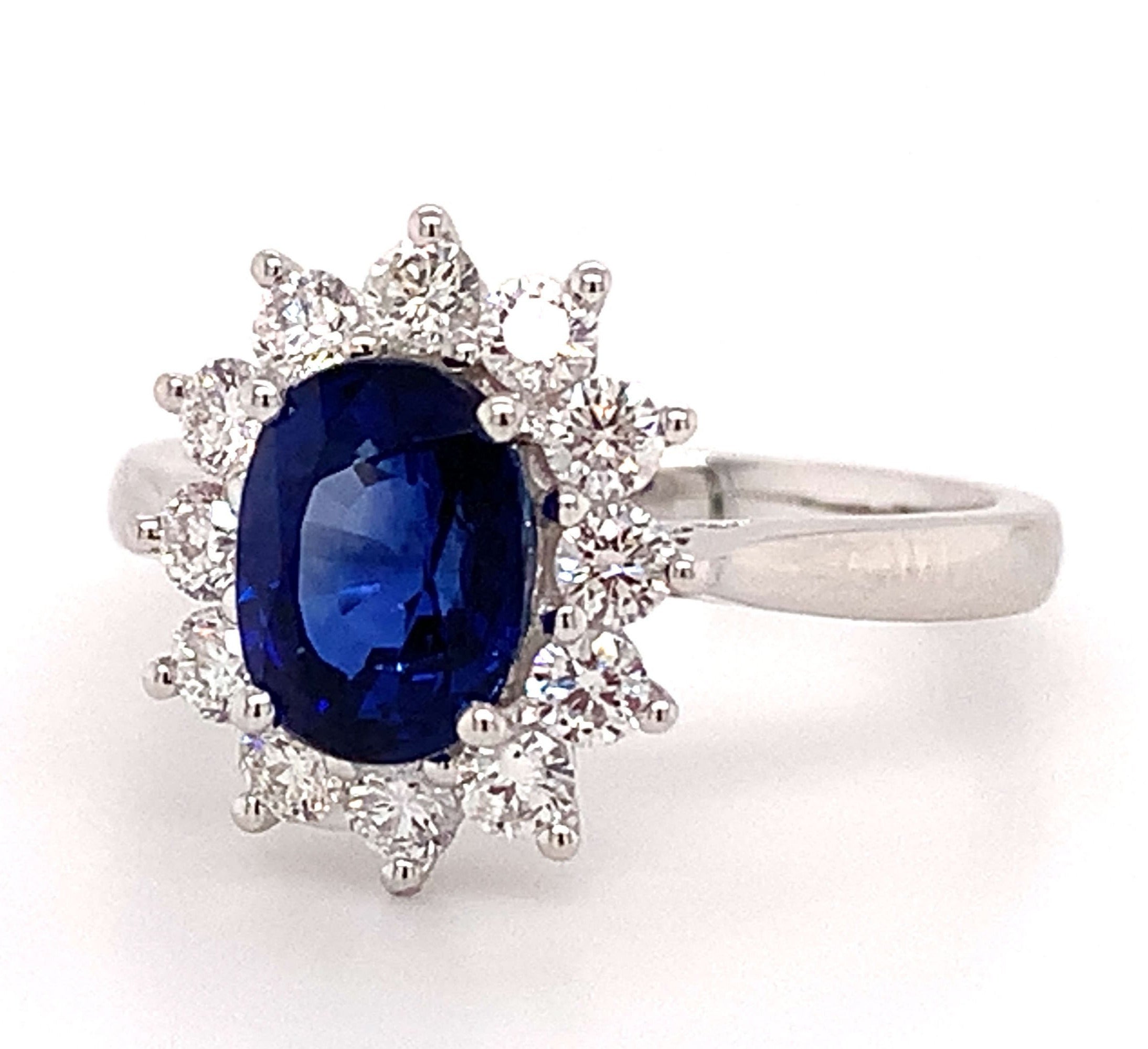 1.99ct tw Royal Blue Sapphire & Diamond Ring