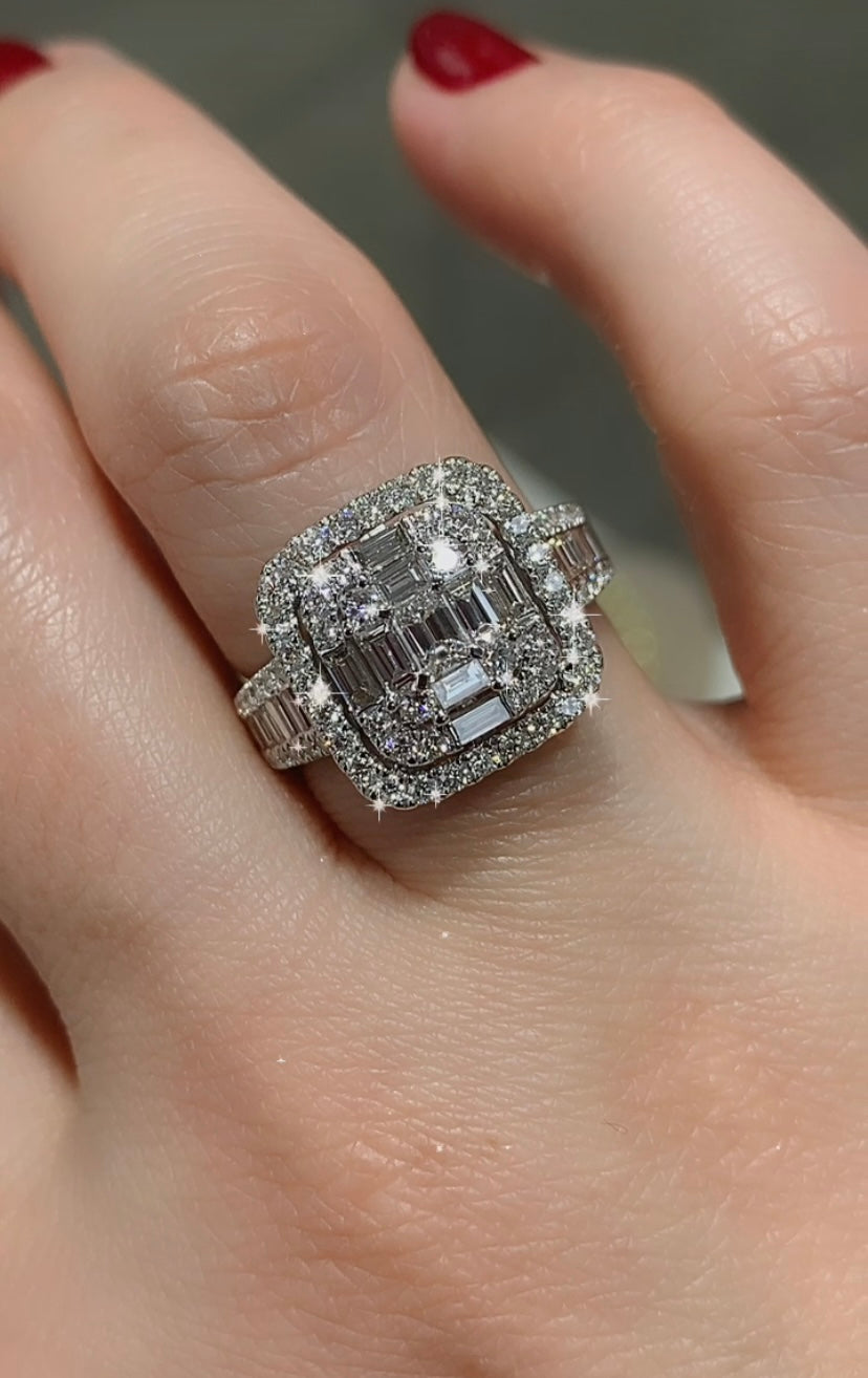 1.60ctw Ladies Invisible Set Diamond Ring