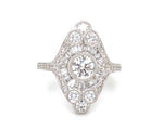 Ladies Diamond Fancy Ring with Center Stone GIA Certified - HANIKEN JEWELERS NEW-YORK