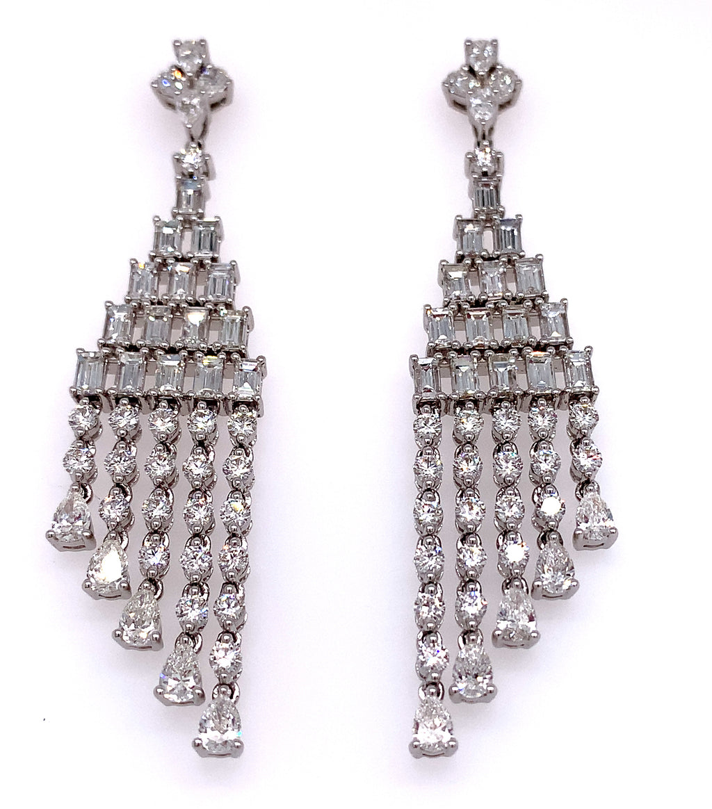 Diamond Chandelier Earrings 7.14ctw