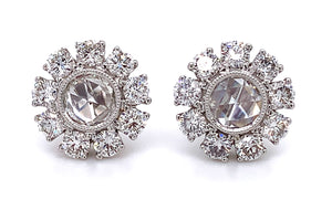 Rose Cut 2.18ct t.w. Diamond  Earrings - HANIKEN JEWELERS NEW-YORK