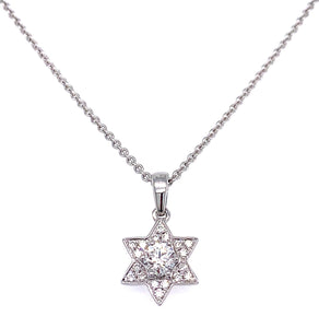 Diamond Small Star of David Pendant Necklace