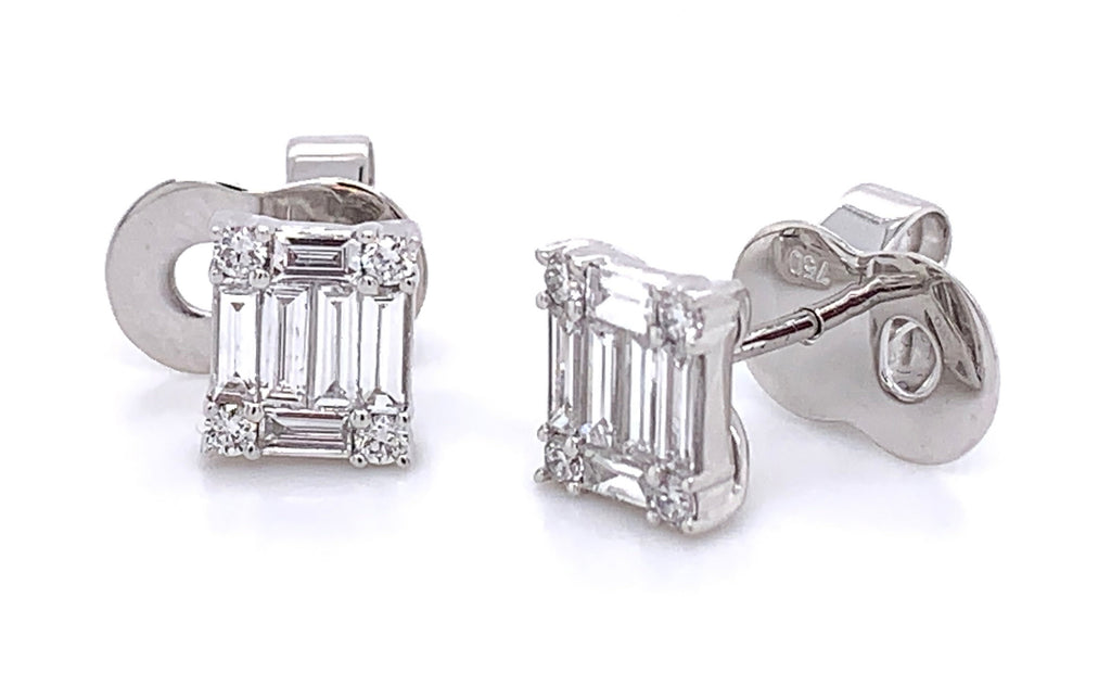 Baguette Diamond Earrings New York best Jewelrs Diamond District
