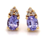 Diamond & Tanzanite Drop Earrings