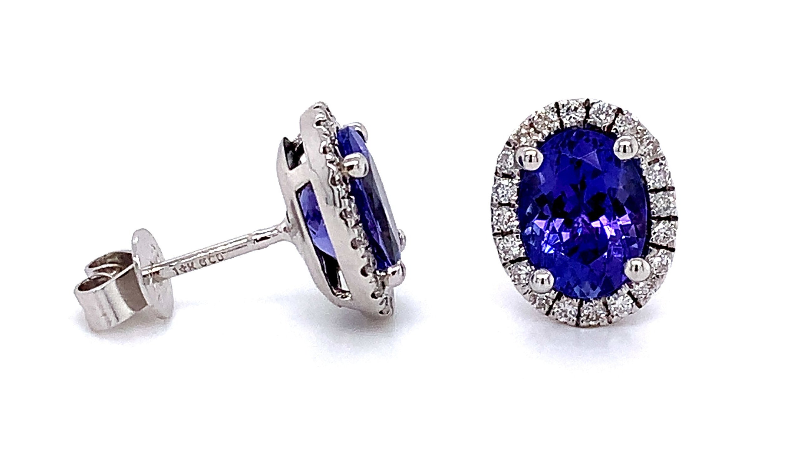 Diamond & 2.64ct t.w. Tanzanite Earrings - HANIKEN JEWELERS NEW-YORK