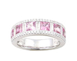 Diamond with Six Pink Sapphire Ring - HANIKEN JEWELERS NEW-YORK