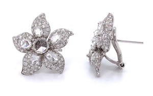 Diamond Flower Earrings - HANIKEN JEWELERS NEW-YORK