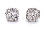 Cluster Diamond stud Earrings 0.46ctw