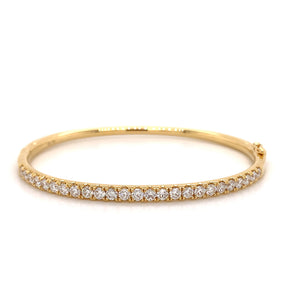 2.00ctw Diamond Yellow Gold Bangle Bracelet