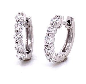 Ladies Diamond Hoop Earrings 0.60ctw