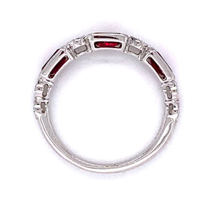 Ruby And Diamond Celebration Stackable Ring