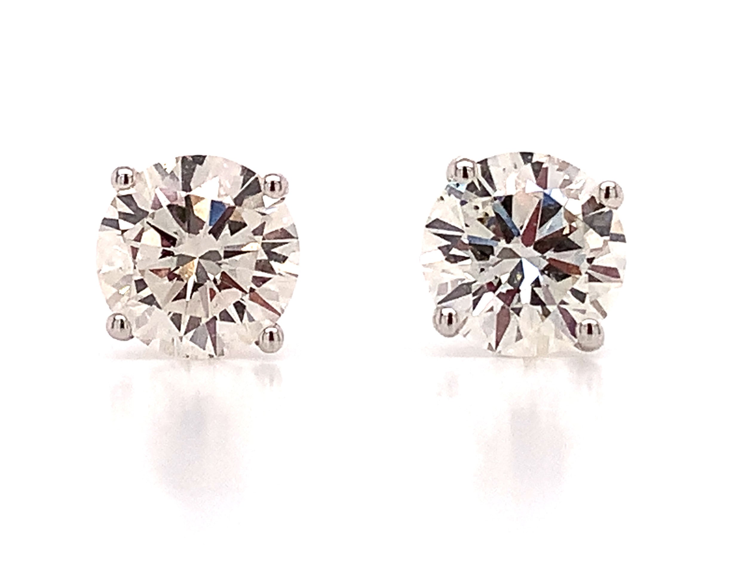 Diamond Solitaire Stud Earrings 1.67cts