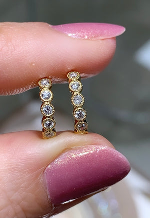 Petite Diamond Huggie Earrings 0.23ctw