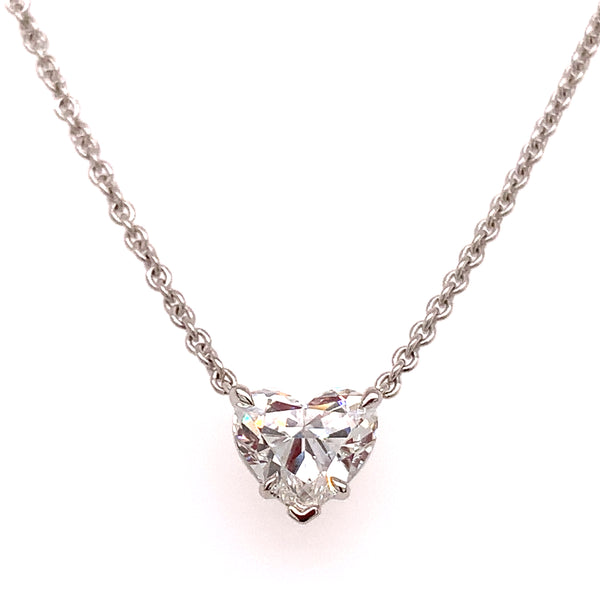 5.25 CT HEART SHAPE DIAMOND PENDANT AND WHITE GOLD CHAIN H SI2 LOW PRICE |  eBay