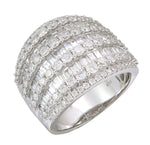 2.85ct t.w. Round And Baguette Diamond Fashion Ring