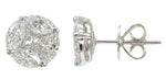 2.05ct tw Diamond Invisible-set Stud Earrings