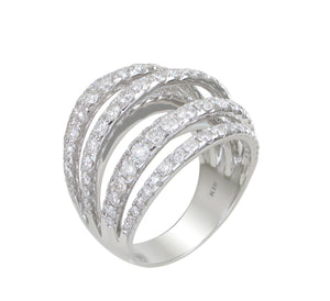 2.51ct tw Diamond Overlap Style White Gold Fancy Ring HANIKEN JEWELERS NEW-YORK 2.51ct tw Diamond Overlap Style White Gold Fancy Ring HANIKEN JEWELERS NEW-YORK