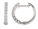 Ladies Diamond Huggie Earrings 0.47ctw