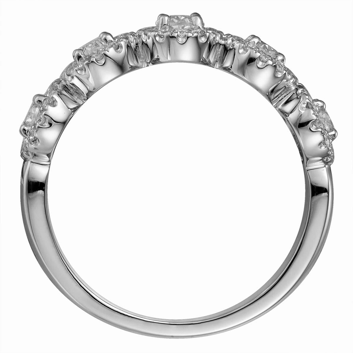 Five Stone Oval Cut Anniversary Eternity Ring 1.11ct tw