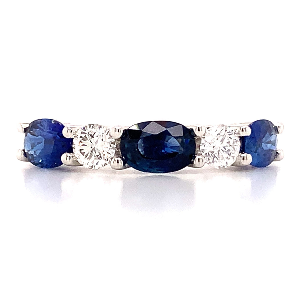 Blue Sapphire & Diamond Ring