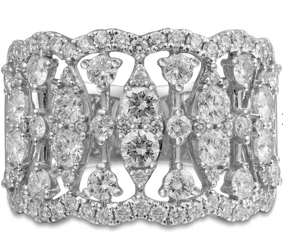 Diamond 1.90ct t.w. Right hand Cocktail Ring