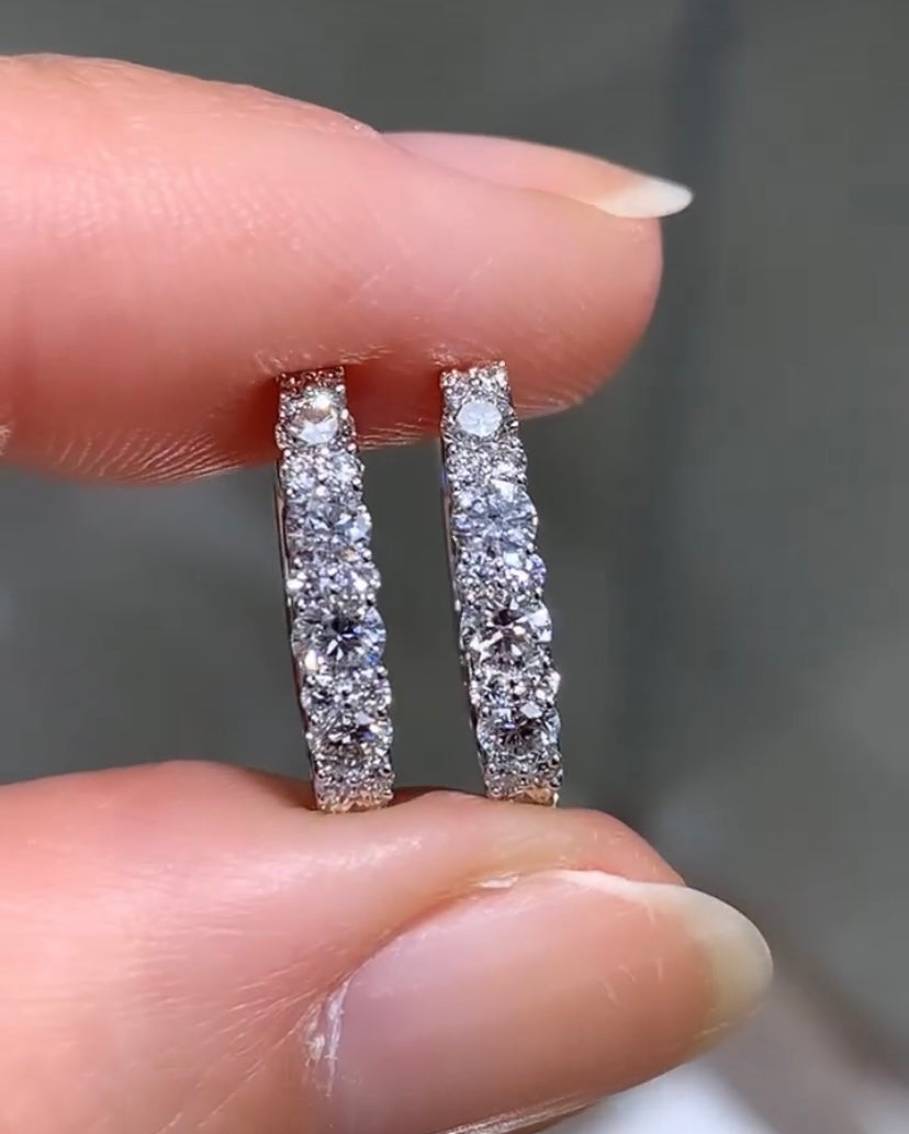 Ladies Diamond Huguie Earrings 0.89ctw