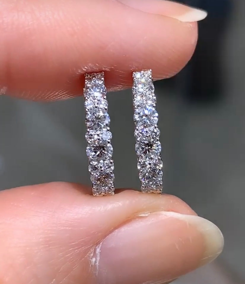 Ladies Diamond Huguie Earrings 0.89ctw