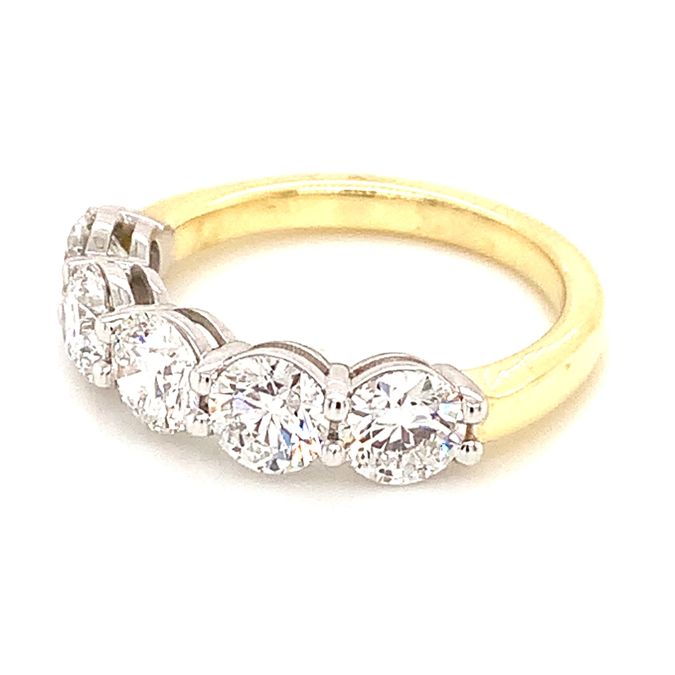 GIA Certified Five Stone Diamond Anniversary Ring 2.15ct tw