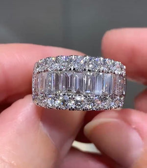 Baguette and Round Cut Diamond Ring 2.40ct t.w.