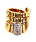 Ladies Spiral 3 Row Gold 0.27ct tw Diamond Ring