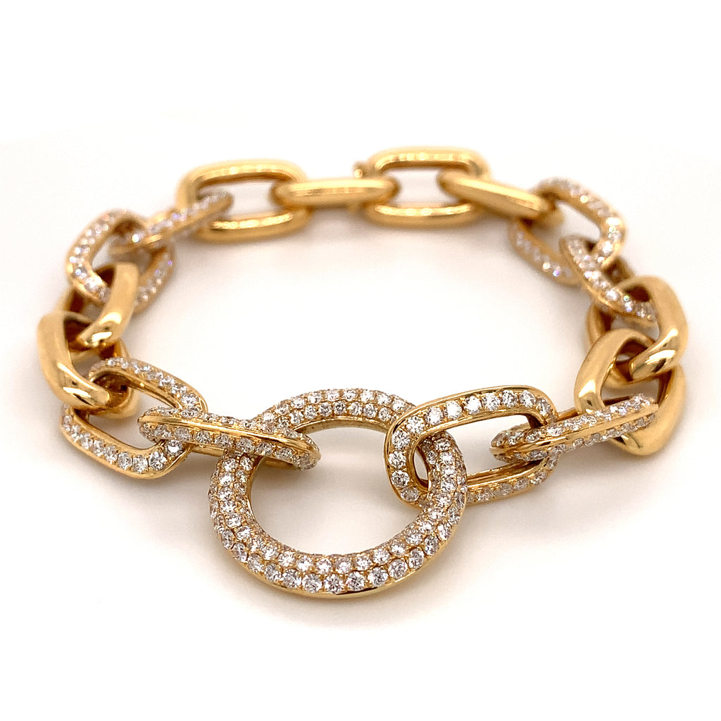 Ladies Diamond & Gold Pave Bracelet
