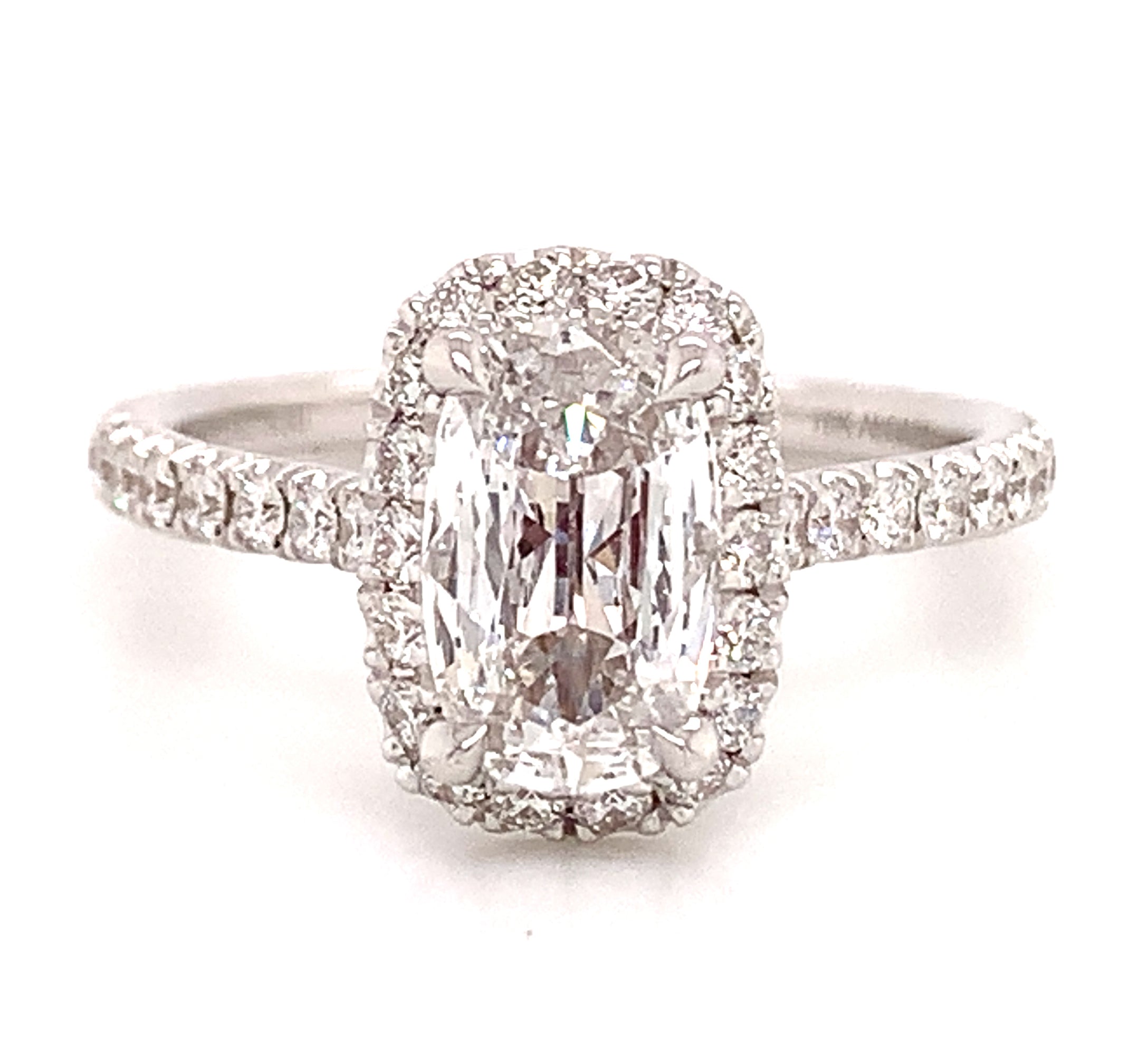 GIA 1.75CTW Henri Daussi Cushion Cut Diamond Engagement Ring