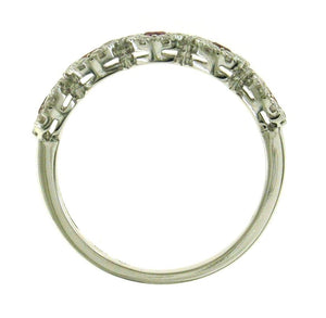 Color Stone Invisible Setting Jewelry Ladies 5 Stone Invisible Set Ruby & Diamond Ring – HANIKEN JEWELERS NEW ...