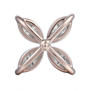 1.13ctw Ladies Diamond Flower Shape Marquise Stud Earrings