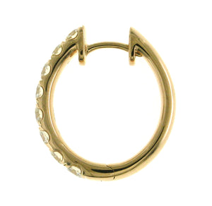 1.32ct tw Ladies Diamond Oval Hoop Earrings