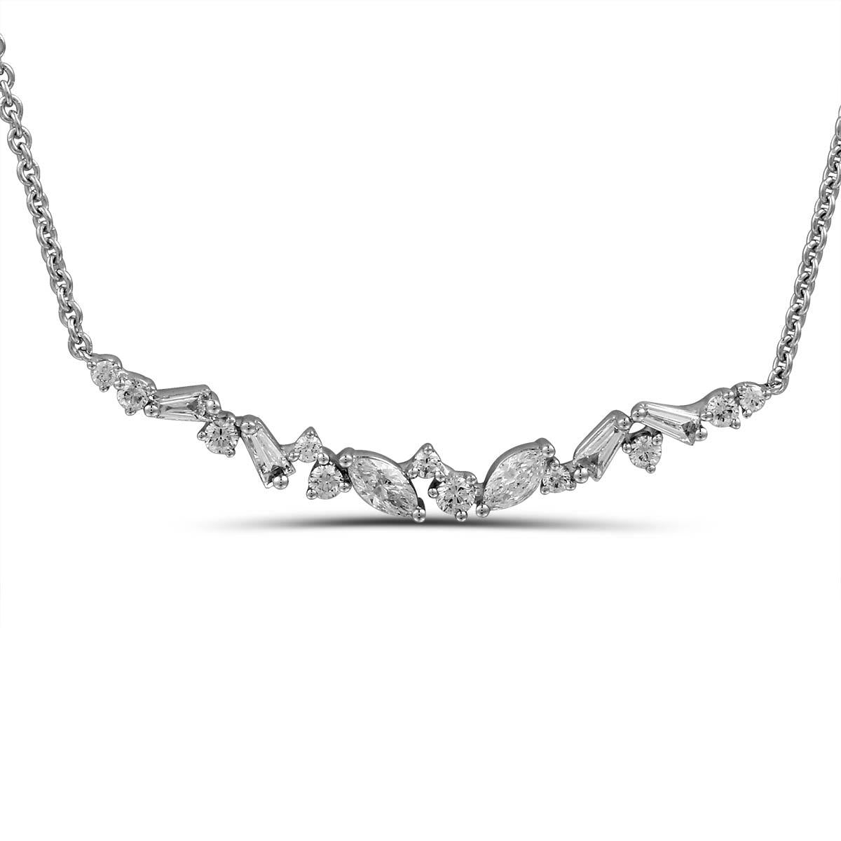 0.57ct tw Diamond Mix-shape Bar Necklace
