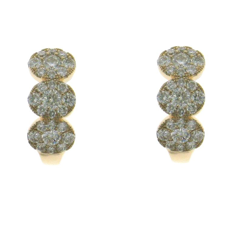 Diamond Oval Huggie Earrings 0.71ct tw
