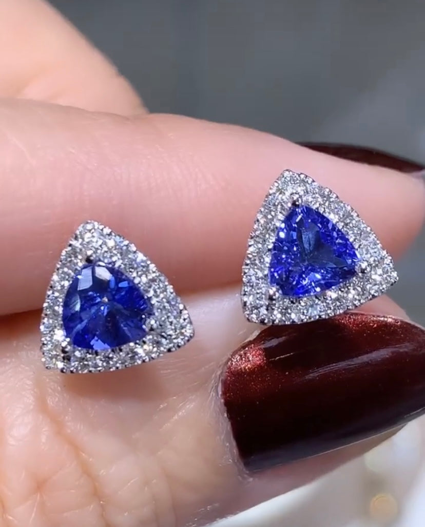 Diamond & 1.21ct t.w. Tanzanite Earrings