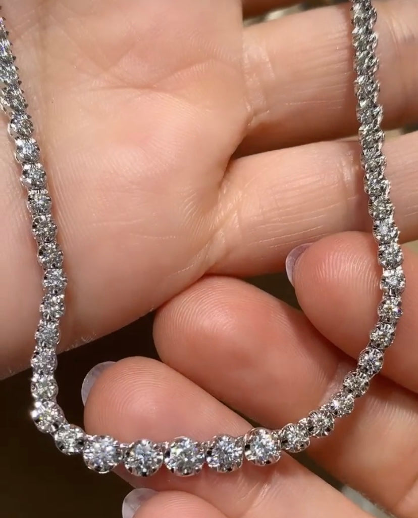 tw Miracle Set Diamond Riviera Line Tennis Statement