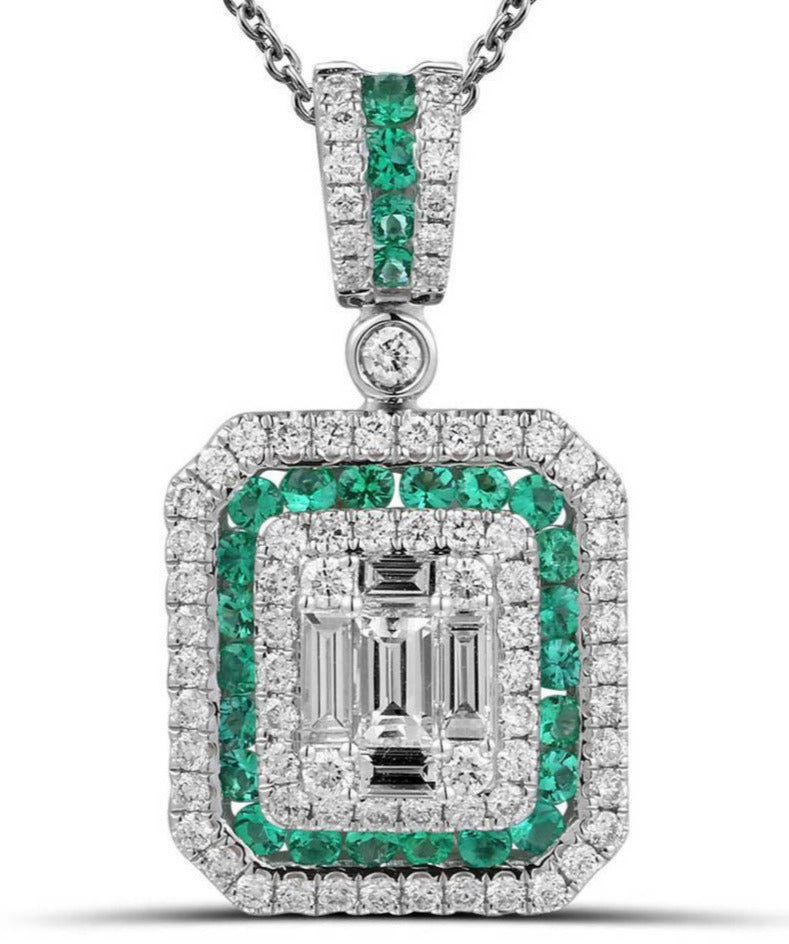 Angara Emerald-Cut Natural Garnet Pendant Necklace India | Ubuy